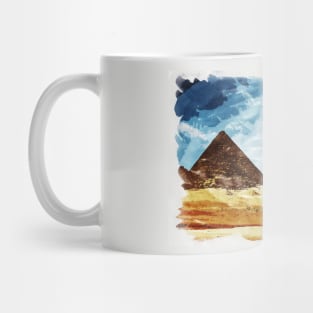 Egypt Giza Pyramids Historic Watercolour Souvenir Fine Art Painting Mug